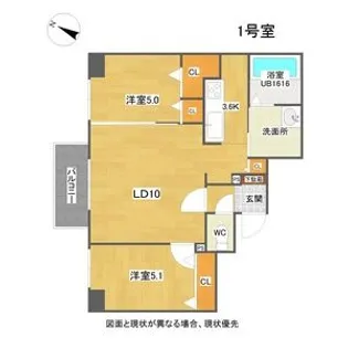 パルティーレ月寒【3階】の間取り