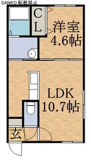 SPERANZA KITAMARUYAMA(スペランツァ北円山)【3階】の間取り