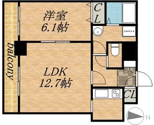 ティアラタワー中島倶楽部(Ⅰ−Ⅳ)【502号室】の間取り