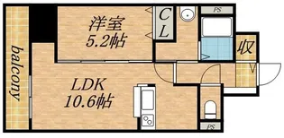 レジディア南1条【6階】の間取り