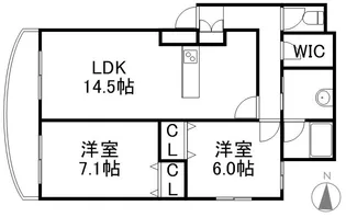 グランフォート伏見【402号室】の間取り