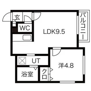 ルーク南4条【202号室】の間取り