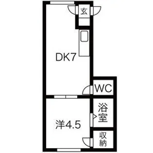 中神マンション【2-B号室】の間取り