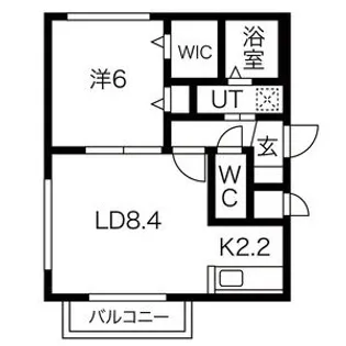 レジーナ南4条【202号室】の間取り