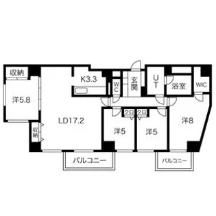 プランドール福住【6階】の間取り
