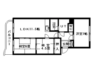 メビウス323【0102号室】の間取り