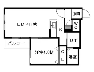 ブロサム桑園【1階】の間取り