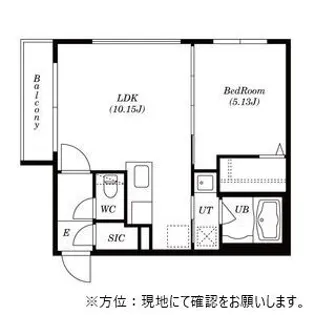 COMODOJOURS(コモドジュール)13ー7【0403号室】の間取り