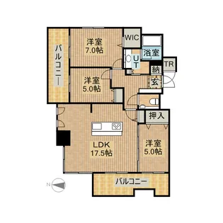 クリオ円山鳥居前【9階】の間取り