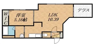 シャトーライフ近代美術館前1【1階】の間取り