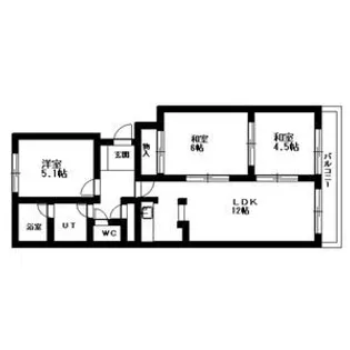 サンギャラリーハイツ山鼻【2階】の間取り
