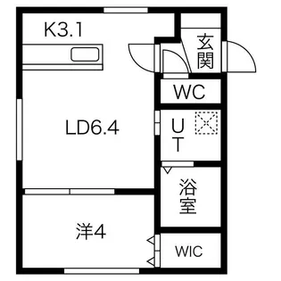 COMSA月寒中央(コムサ)【1階】の間取り
