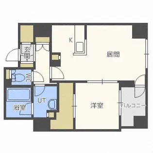 プライムメゾン南2条【7階】の間取り