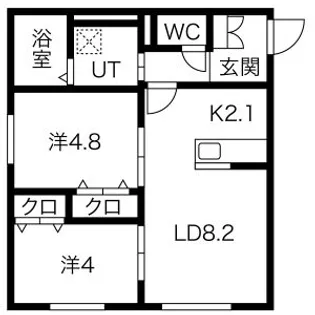 アートレータ琴似【1階】の間取り