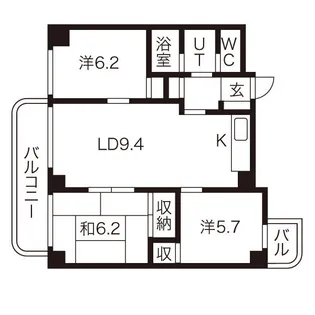 3LDKの間取り画像