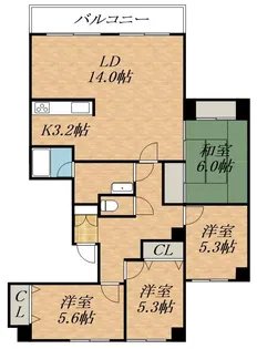 フロンティア南11条【501号室】の間取り