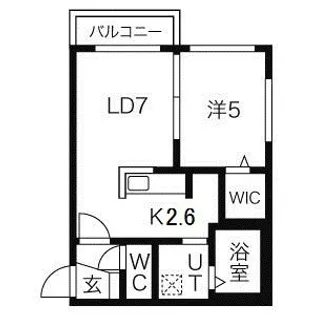 REGULUS桑園【3階】の間取り