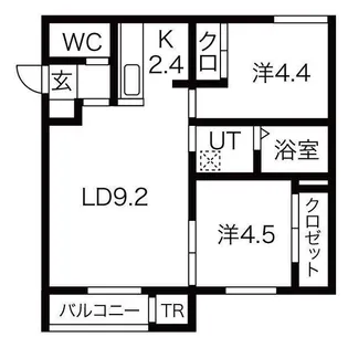 フルシュ【2階】の間取り