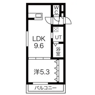 エヴァンスコート南円山【201号室】の間取り