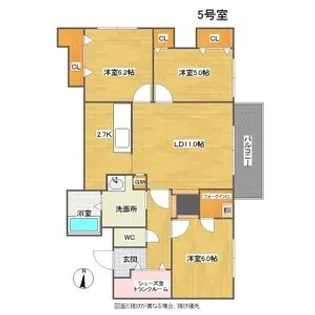 Partire Cent(パルティーレセント)【6階】の間取り