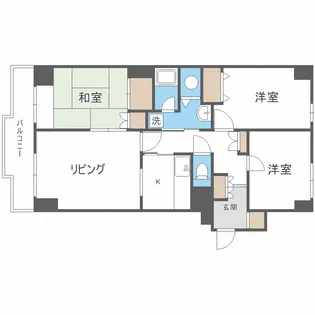 シーアイマンション円山南棟【10階】の間取り