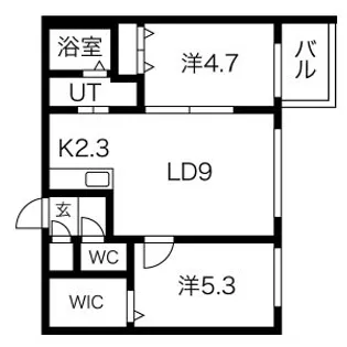 ハルトラーテ中の島【2階】の間取り