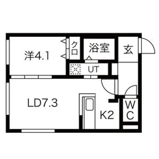 ALPHA山鼻【1階】の間取り
