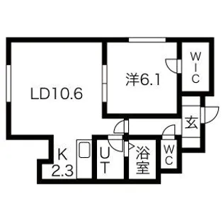 ノーマルヒル平和通【3階】の間取り