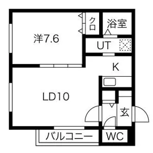 ラージヒル美園【4階】の間取り
