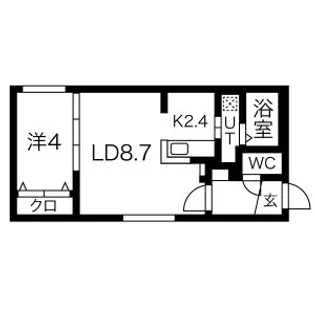 ALPHA南8条【4階】の間取り