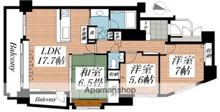 センチュリラルネス大通【902号室】の間取り