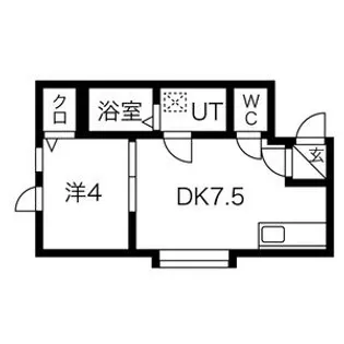 フロンティア南17条A棟【202号室】の間取り