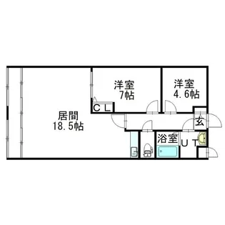 ライズ北5条【6階】の間取り