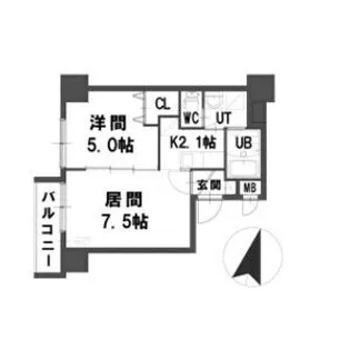 フランセジュール裏参道【10階】の間取り