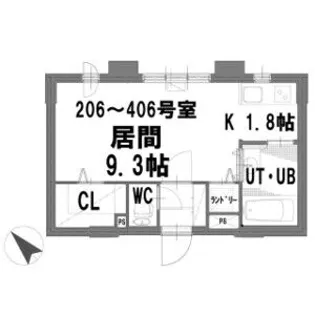 グランメールペガサス【4階】の間取り