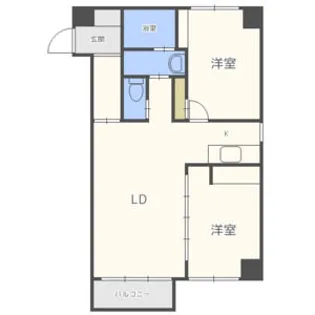 桐越マンション(キリコシマンション)【4階】の間取り