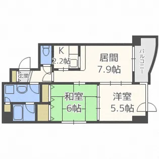LE CIEL大通【6階】の間取り