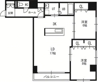 レゾ札幌【0401号室】の間取り