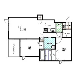 ピアツァルナ月寒中央【00202号室】の間取り