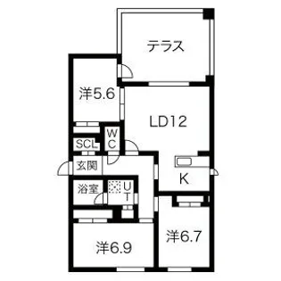 RESIDENCE SHINMEI MIYANOMORI【1階】の間取り