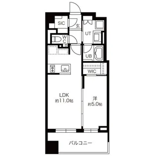 パークリュクス札幌大通公園【11階】の間取り