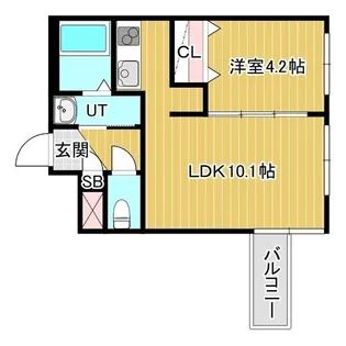 ビナーリオ旭山公園通【4階】の間取り