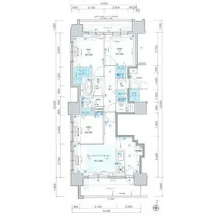プレシス知事公館前WEST【14階】の間取り