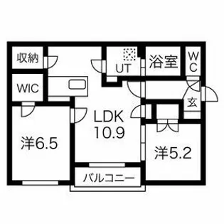 カレラ菊水【5階】の間取り