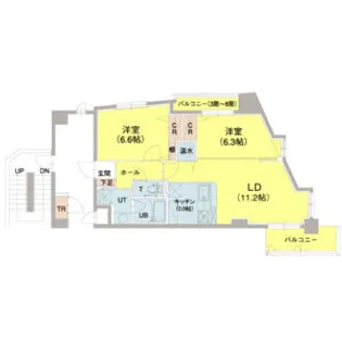 エナコート大通22【3階】の間取り