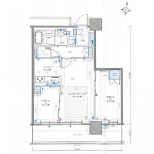 ライオンズタワー札幌【1604号室】の間取り