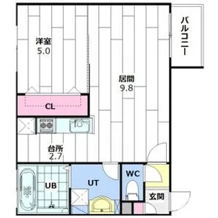 ANGEーROSE(アンジュ・ロゼ)【4階】の間取り