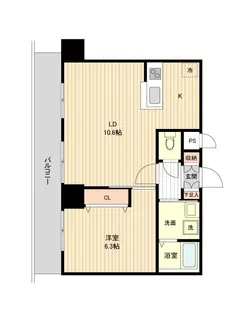 アーバンフラッツ豊平1条【10階】の間取り