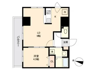 ラクラス円山公園【0705号室】の間取り