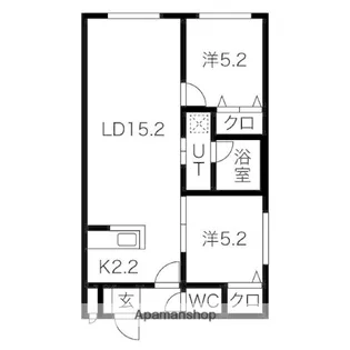 プルミエール山鼻南【2階】の間取り